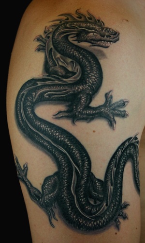 Tattoos - Black dragon - 20717